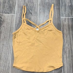 Cropped yellow shirt